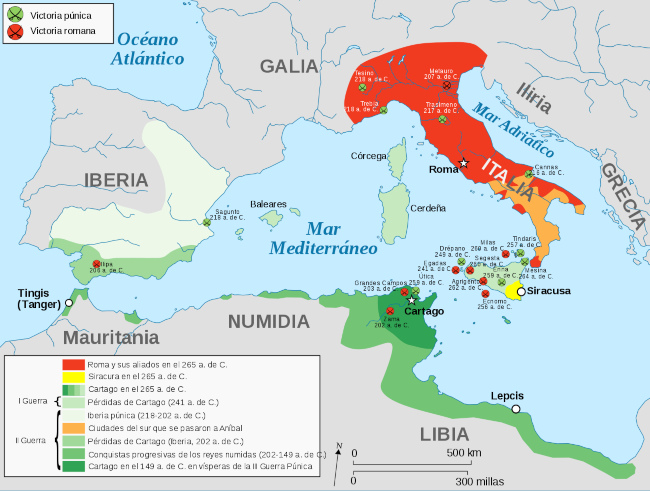 Mapa Segunda Guerra Punica